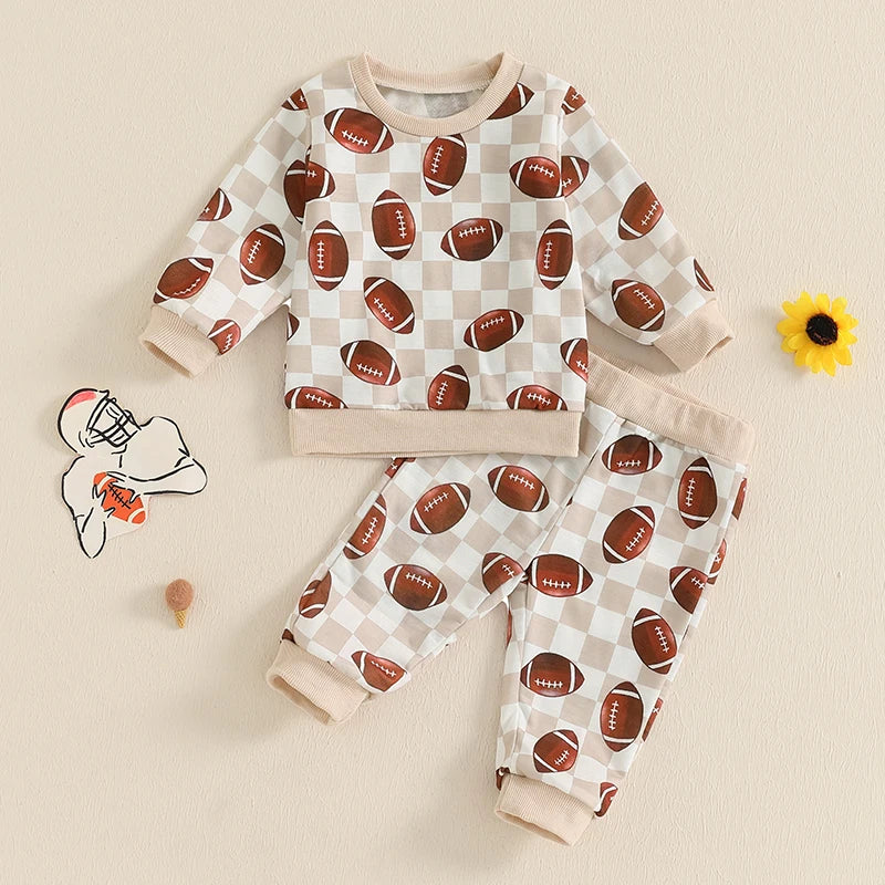 Baby Boys Winter Outfits Plaid Hooded Jacket and Fleece Lined Pants Set Toddler Warm Clothes for Cold Weather