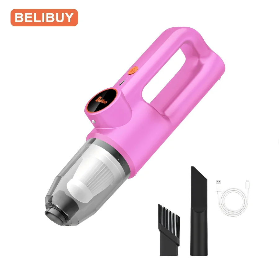 Portable handheld vacuum cleaner, rechargeable and portable, suitable for home and car use, for pet hair, three-in-one collector