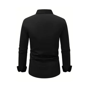 1 piece of business casual long sleeved shirt, spring and autumn style formal shirt, slightly elastic and iron free
