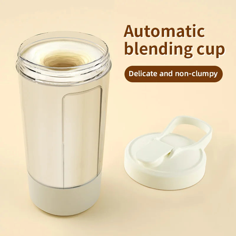 White USB-Powered Automatic Mixing Mug 500mAh with Li-Ion Battery for Drinks & Protein Shakes Kitchen Mixer Home Appliance