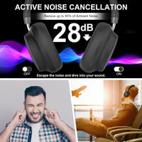 APP T-fun NC45 Bluetooth Active Noise Cancelling Headphones, Comfortable Wireless Over Ear Headphones with Mic, Hi-Res Audio,