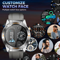 LaNikar New Military Smart Watch for Men1.46"Fitness Tactical Smartwatch with Multiple Sports Modes Heart RateSpO2 Sleep Tracker