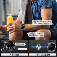 LaNikar New Military Smart Watch for Men1.46"Fitness Tactical Smartwatch with Multiple Sports Modes Heart RateSpO2 Sleep Tracker