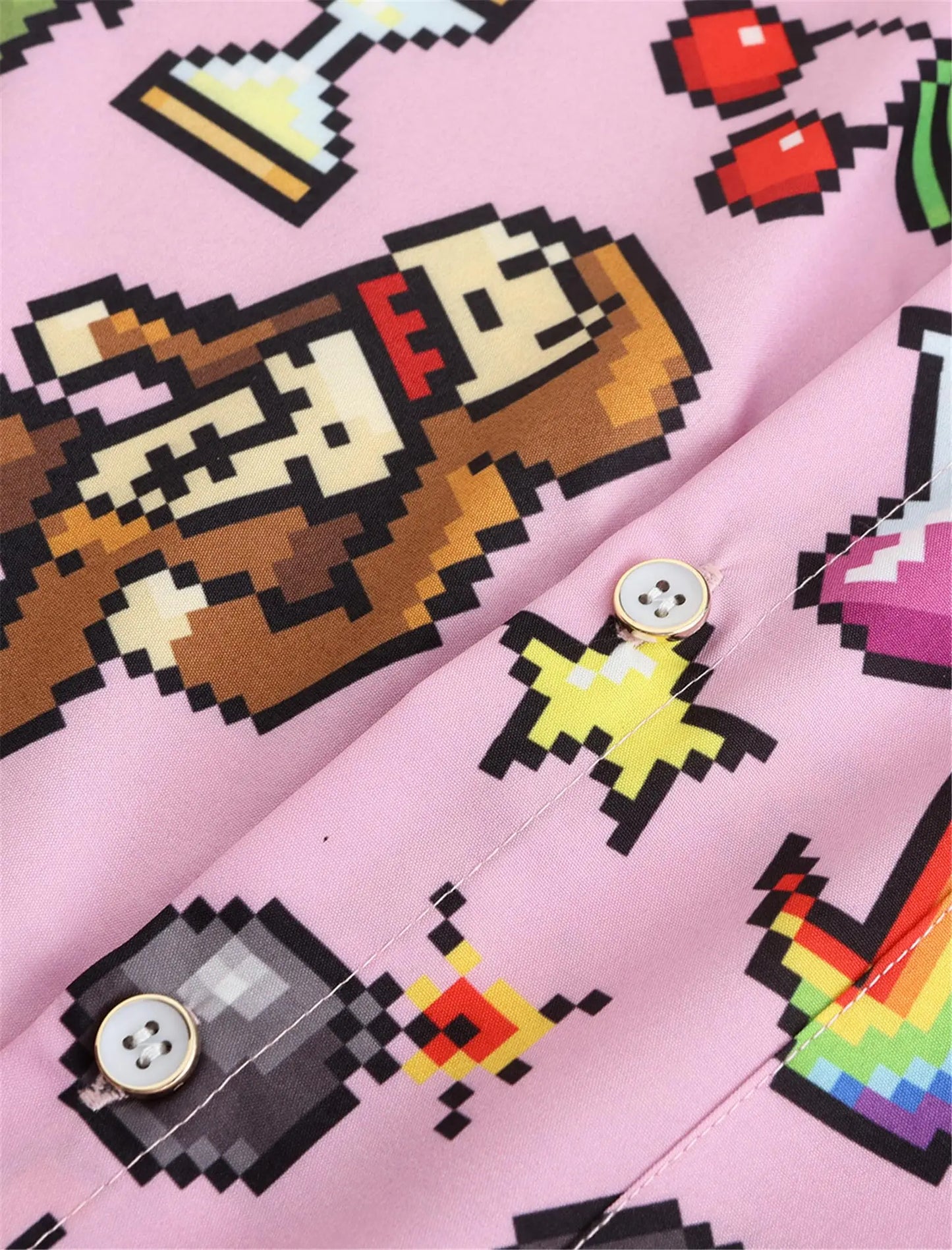 KYKU 80s Costume 90s Clothes Hawaiian Shirt for Men Button Down Shirts Short Sleeve Retro Disco Outfits