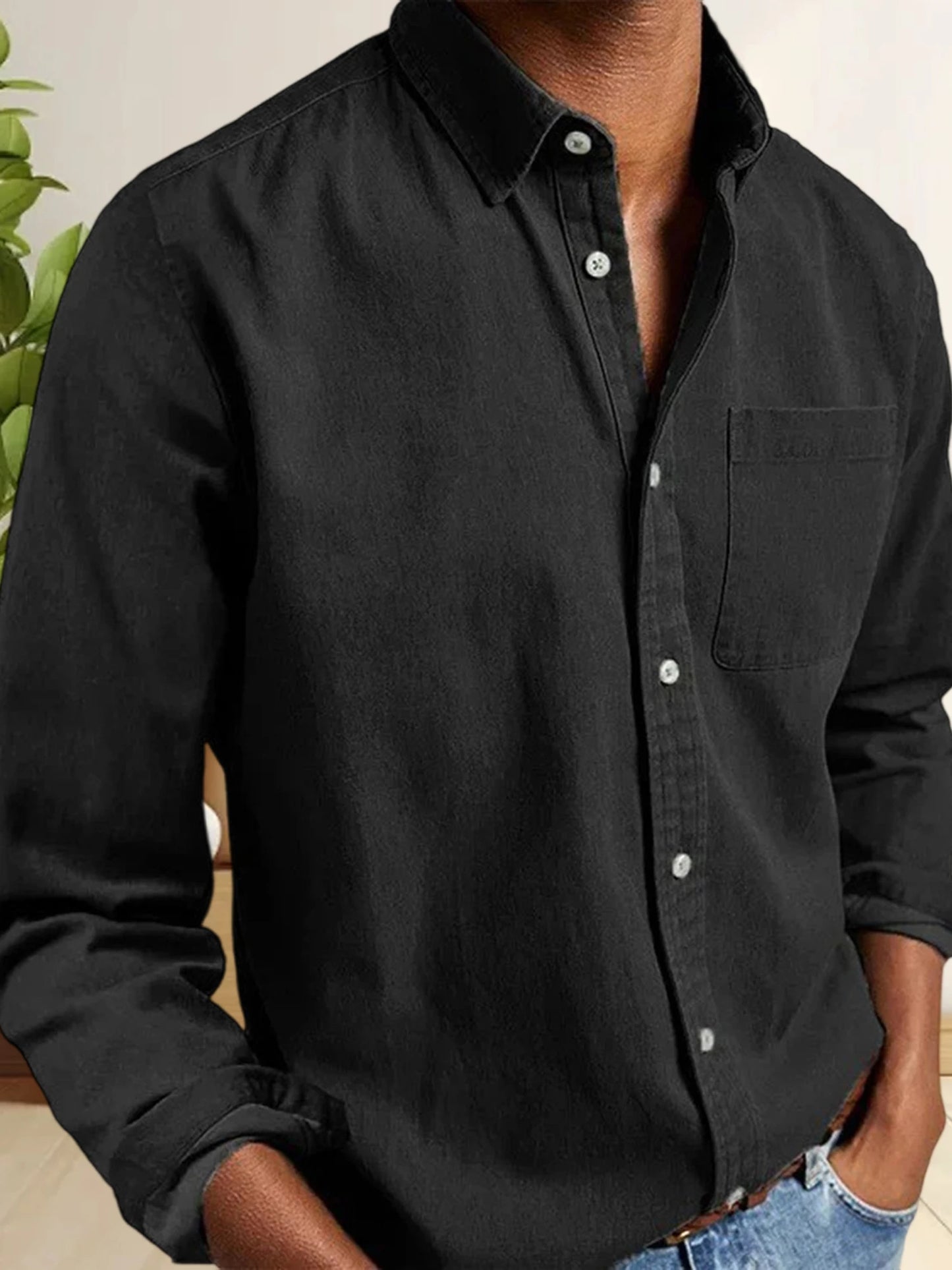 Men s Long Sleeve Plaid Button Down Shirt Casual  Fit Flannel Checkered Shirts for Fall Streetwear Fashion