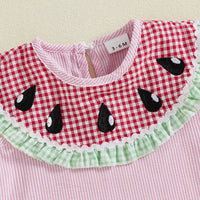 Adorable Baby Girls Floral Print Ruffle Sleeve Romper Jumpsuit Summer Clothes for Toddler Kids Beach Outfit