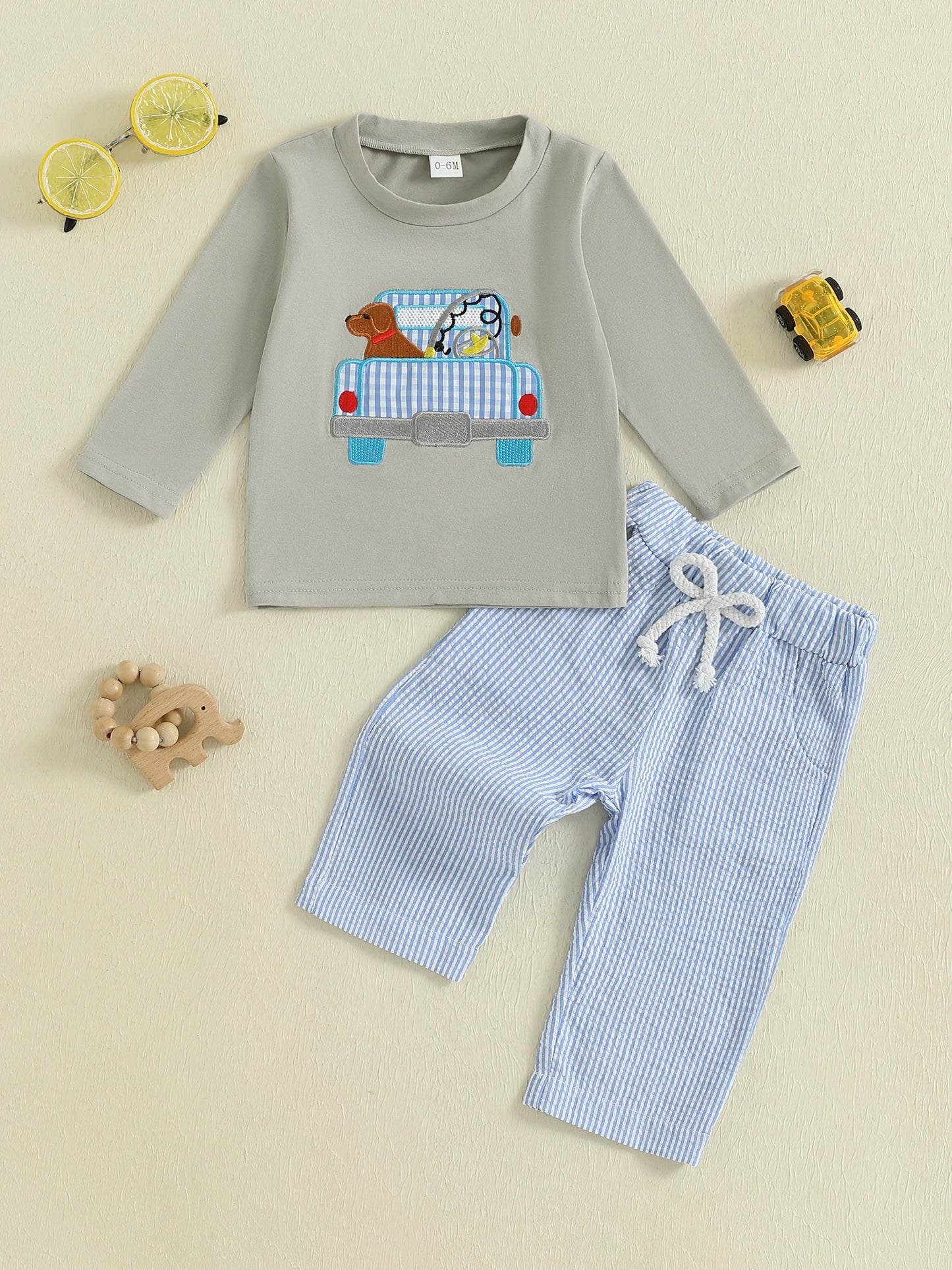 Toddler Girl 2Pcs Winter Outfit Long Sleeve Cat Flower Embroidery Tops Polka Dot Pants Set Matching Cozy Clothes for Cold