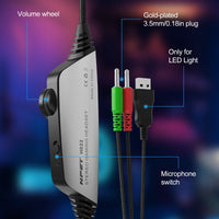 NPET HS10 3.5mm Wired Gaming Headphones With Microphone 120° Adjustable PC Bass Stereo Gamer Headset For PS4 PS5 Xbox Smartphone