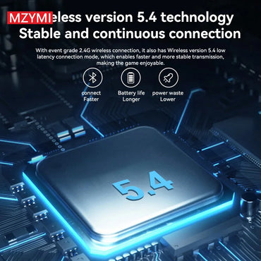 MZYMI Foldable Over Ear Headset B500 RGB Wireless Gaming Earphone Low Latency Outdoor Sport Headphone Built-in Mic For PC