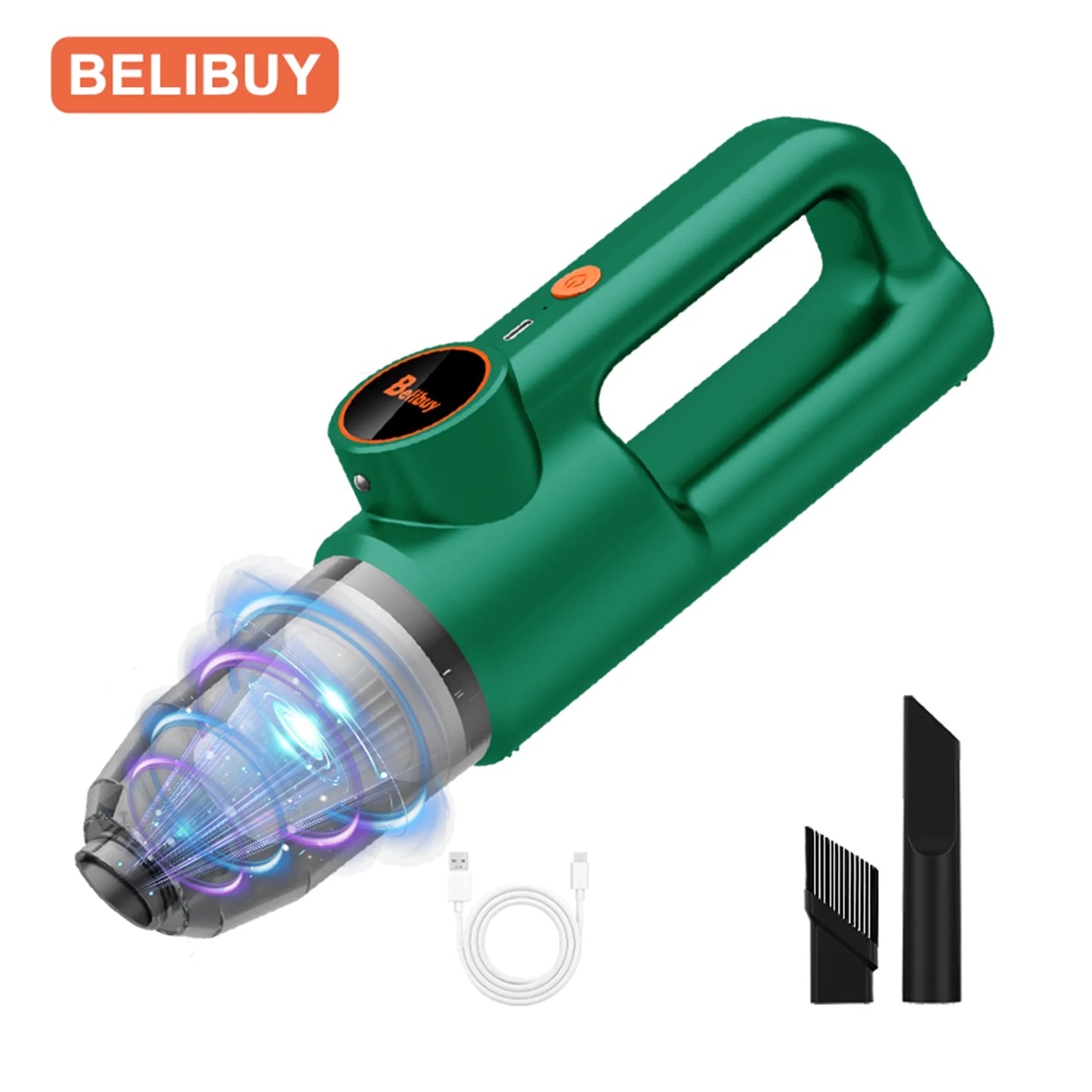 Portable handheld vacuum cleaner, rechargeable and portable, suitable for home and car use, for pet hair, three-in-one collector