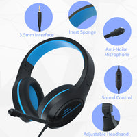WIRED Listen with headphones Noise Isolating earphone with Microphone Volume Control for PS4 PS5 PC Laptop, Phones,Tablet