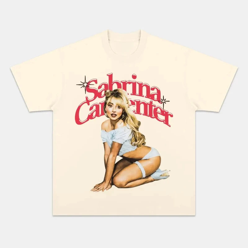 Sabrina Carpenter T-Shirt Unisex Retro 90s Sabrina 2025 Tour T-shirt Men Women T-Shirt Cotton Tee Short Sleeve Shirt Unisex Tops