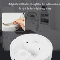 3 IN 1 Robot Vacuum Cleaner USB Rechargeable Avoiding Objects Robot Vacuum 1000Pa Suction for Home Floor Washing Carpet Pet Hair