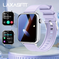 LAXASFIT 2025 New Waterproof Smart Watch Bluetooth Call Women Men Watch Voice Assistant 100+Sports Smartwatch For Android IOS