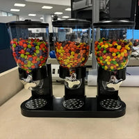 3 Canister Cereal Dispenser, Kitchen Pantry Storage Organizer for Cereal, Rice, snacks, Countertop Space Saving Containers