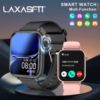 LAXASFIT 2025 New Waterproof Smart Watch Bluetooth Call Women Men Watch Voice Assistant 100+Sports Smartwatch For Android IOS