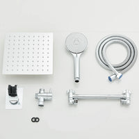 Shower Head Combo 8-12Inch High Pressure Rain Shower Head with Adjustable Extension Arm With 3-way Handheld Shower Spray