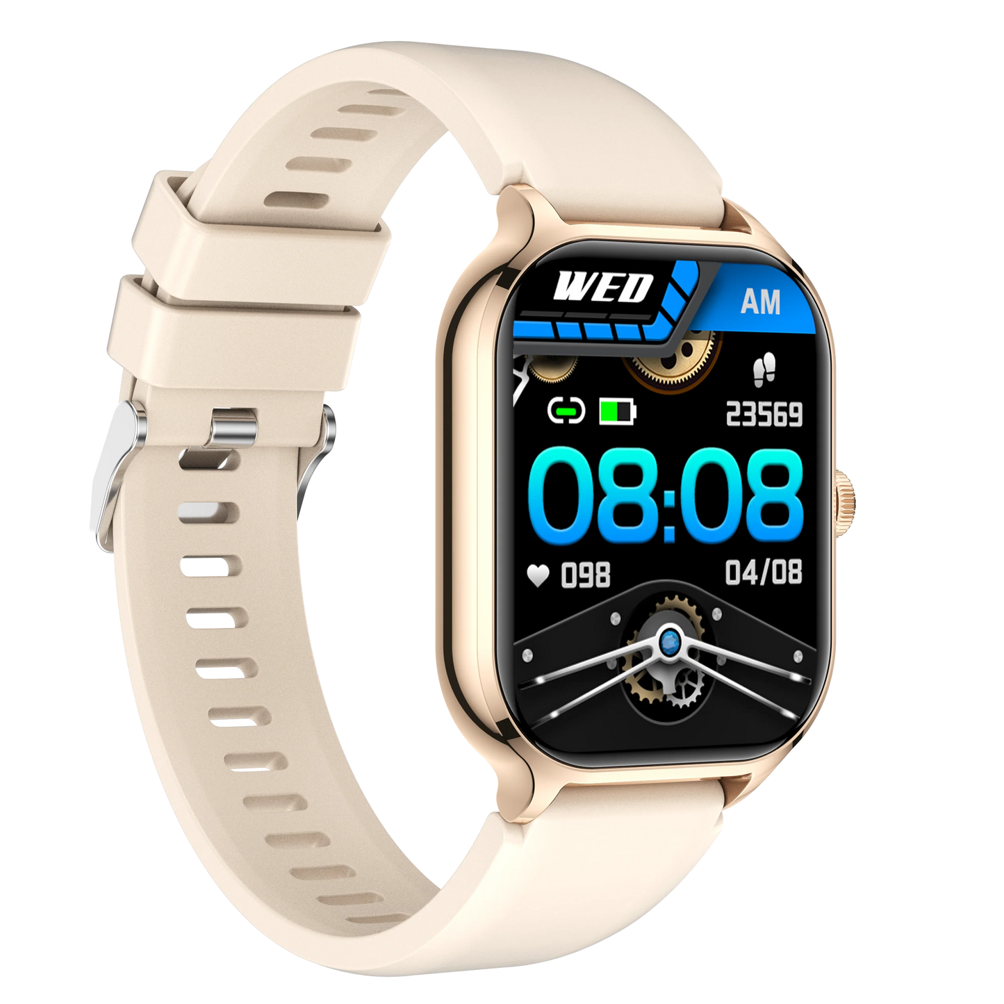 Smart watch with multiple sports modes, can make and receive calls, message reminders, health monitoring, compatible with Androi