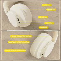 ATTACK SHARK G500 Bluetooth Active Noise Cancelling Over-ear Headsets, Bluetooth 5.3/3.5mm Stereo Wired Lightweight Headsets,