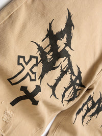 Men's street paint printed jeans and jeans