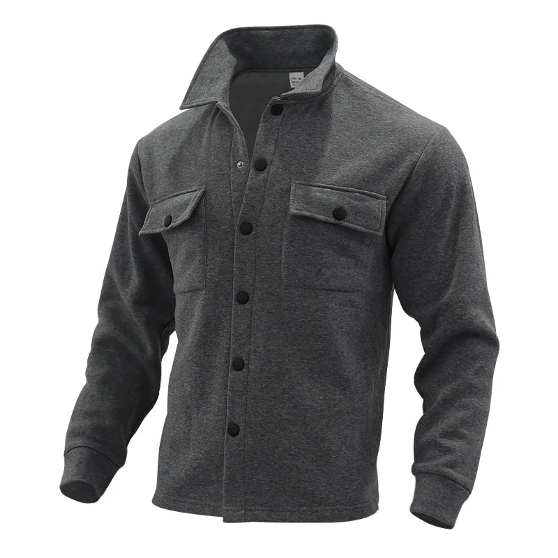 New style for autumn and winter 2025, casual shirt jacket for men, can be worn alone or as an inner layer with a shirt, daily cl