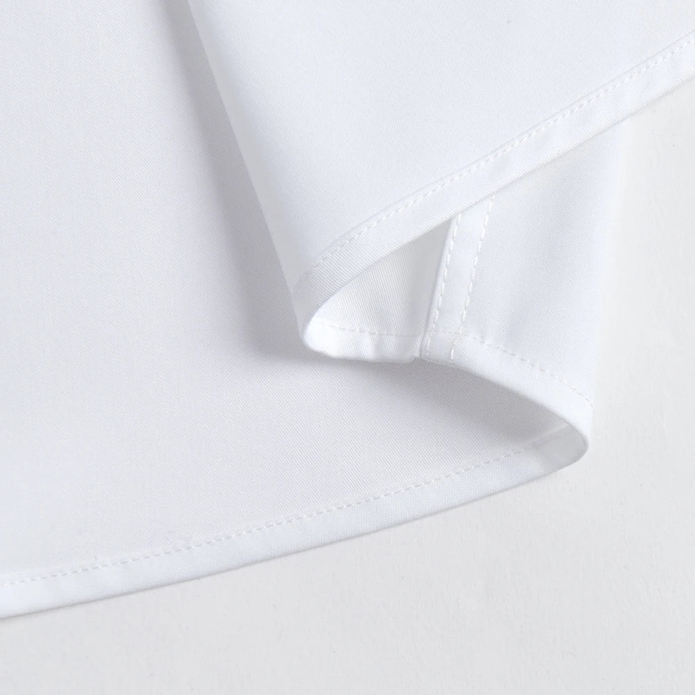 Men's Old Money Style Sleek Stretch Dress Shirt Regular Fit Solid Wrinkle-Free Long Sleeve Casual Business Button-up Shirts