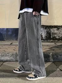 Loose gray men's jeans – perfect for autumn-winter transitions, with a natural warmth, comfortable and non-constricting.