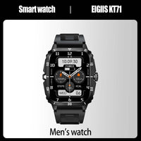 EIGIIS Smart Watch 3ATM Waterproof 1.96" IPS Screen Military KT71 Men 100+ Sport Mode Heart Rate Blood Pressure Bluetooth Call