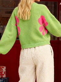 Women s Winter Pullover Sweater Long Sleeve Turtleneck Cable Knit Jumper with Geometric Pattern Detail