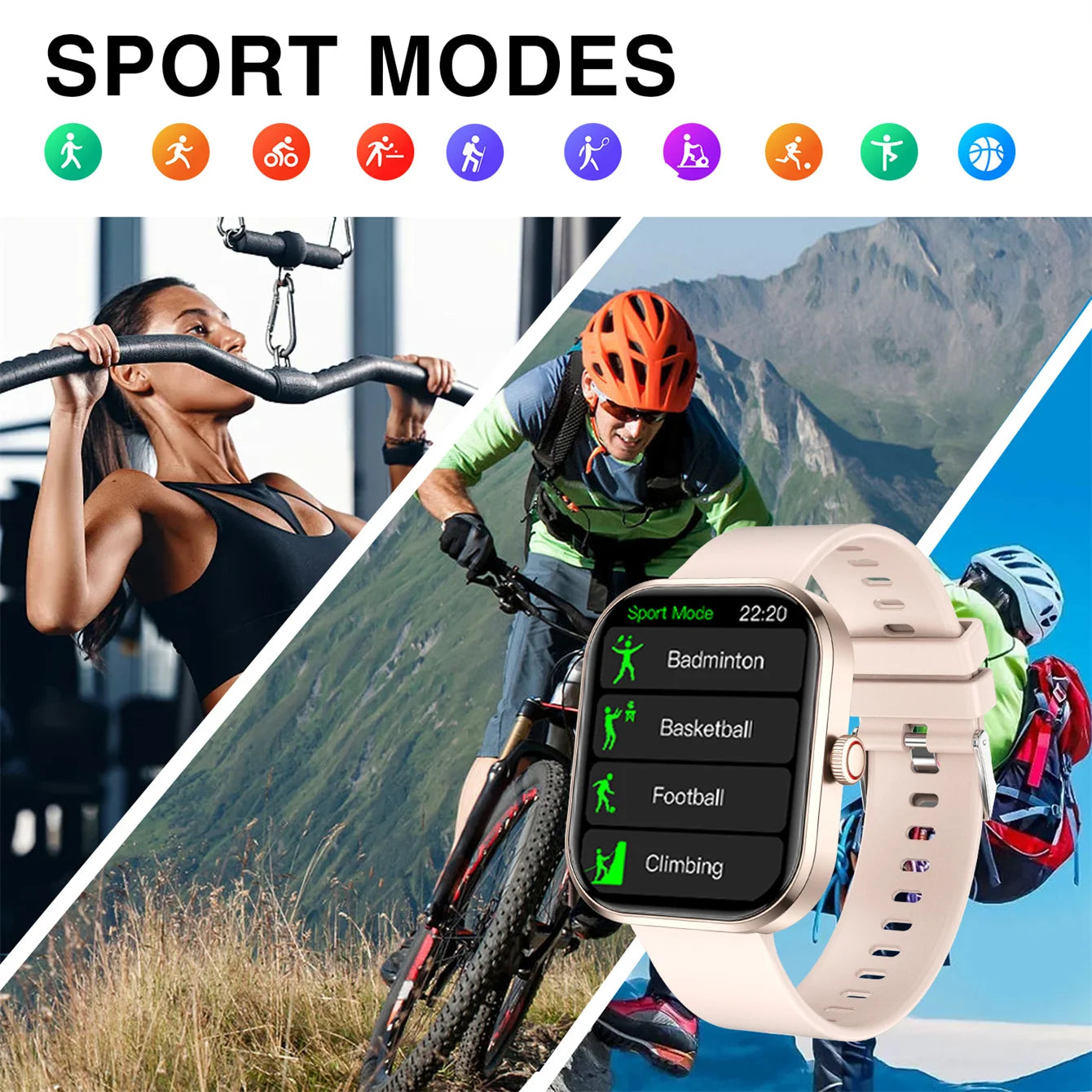 Smart watch, wireless calling /dial, Various APP Reminders,Suitable for men and women, sports watches,for iPhone/Andriod