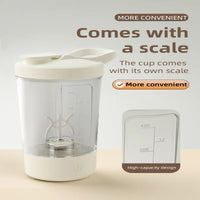 White USB-Powered Automatic Mixing Mug 500mAh with Li-Ion Battery for Drinks & Protein Shakes Kitchen Mixer Home Appliance