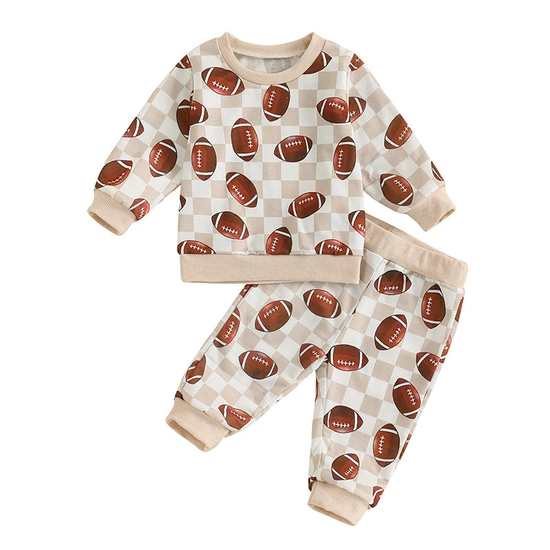 Baby Boys Winter Outfits Plaid Hooded Jacket and Fleece Lined Pants Set Toddler Warm Clothes for Cold Weather