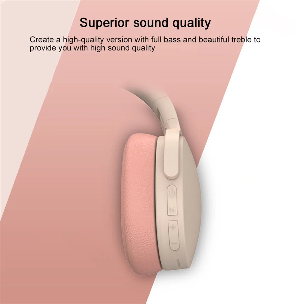 Bluetooth-compatible Headset In-Ear Stereo Hifi Subwoofer Gaming Headphones TF/AUX Music Player With Microphone
