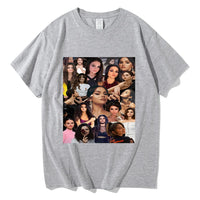 Selena Gomez T-shirt Graphic Printing Gothic O-neck Tee-shirt Short Sleeve Hip Hop Cotton Tshirt Ropa Mujer Vintage Punk Clothes