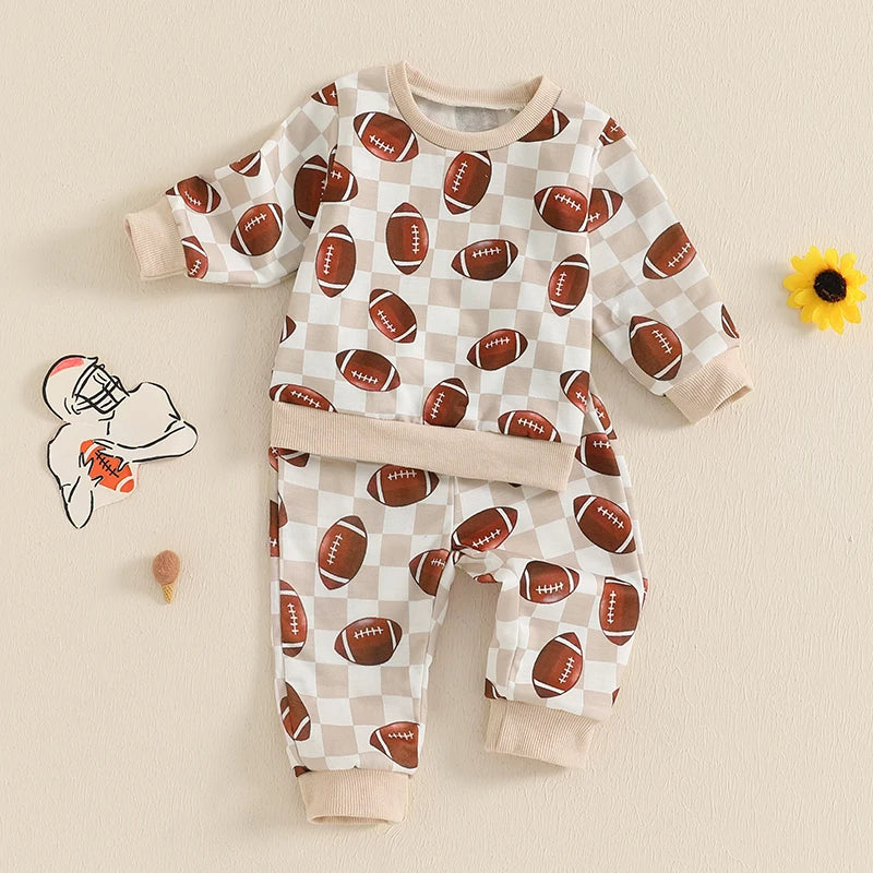 Baby Boys Winter Outfits Plaid Hooded Jacket and Fleece Lined Pants Set Toddler Warm Clothes for Cold Weather