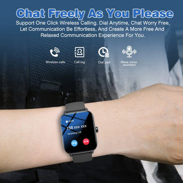 Smart watch, wireless calling, customizable dial, remote photography, multiple sports modes, suitable for iPhone/Android