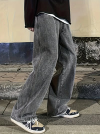 Loose gray men's jeans – perfect for autumn-winter transitions, with a natural warmth, comfortable and non-constricting.