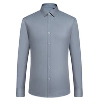 Men's Old Money Style Sleek Stretch Dress Shirt Regular Fit Solid Wrinkle-Free Long Sleeve Casual Business Button-up Shirts