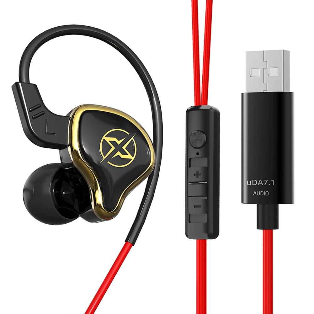 Wired Headphones With Microphone Wired Remote Control Earphones Noise Cancelling PET Diaphragm for PC Computer PS4 PS5