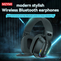 MZYMI Foldable Over Ear Headset B500 RGB Wireless Gaming Earphone Low Latency Outdoor Sport Headphone Built-in Mic For PC