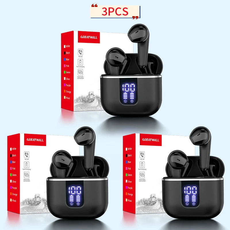 GREATWALL  New High-end Temperament Wireless Bluetooth 5.3 Headphones, Smart Digital Display, Wireless 5.3 HIFI High-fidelity