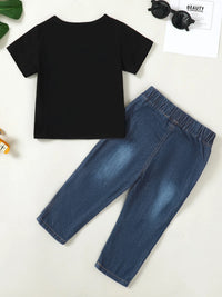 Toddler Baby Boy Clothes 1-5T Boys Summer Outfit T Shirt Short Sleeve  Jeans Pants Set Outdoor casual daily suit