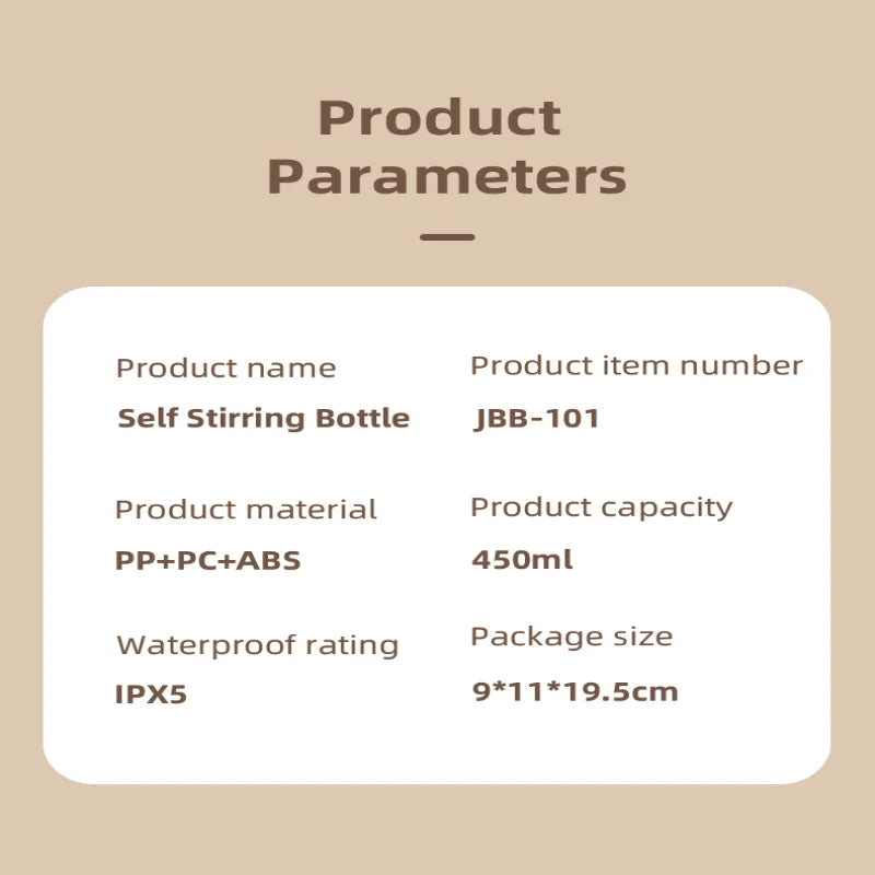 White USB-Powered Automatic Mixing Mug 500mAh with Li-Ion Battery for Drinks & Protein Shakes Kitchen Mixer Home Appliance