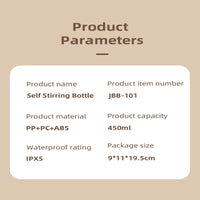 White USB-Powered Automatic Mixing Mug 500mAh with Li-Ion Battery for Drinks & Protein Shakes Kitchen Mixer Home Appliance