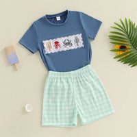 Infant Baby Girl Outfit Set Floral Print Ruffle Sleeve T-shirt and Shorts with Bow Headband Summer Clothes Set