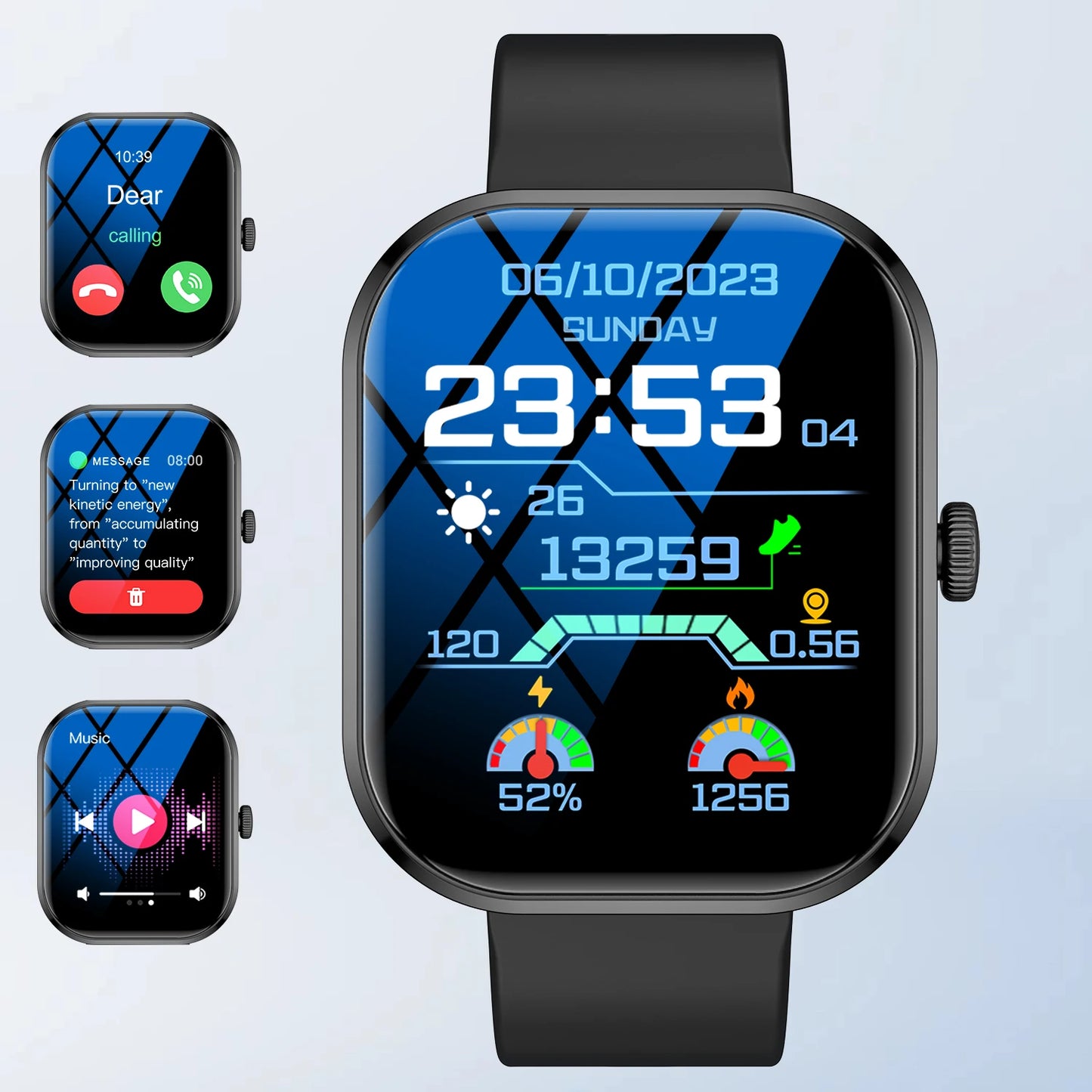 Smart watch, wireless calling /dial, Various APP Reminders,Suitable for men and women, sports watches,for iPhone/Andriod