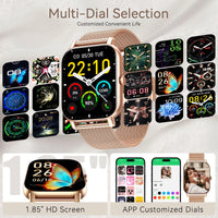 LaNikar New Smart Watch For Women P66D 1.85" TFT Health Monitoring IP68 Waterproof Bluetooth Call Multifunction Fitness Tracker