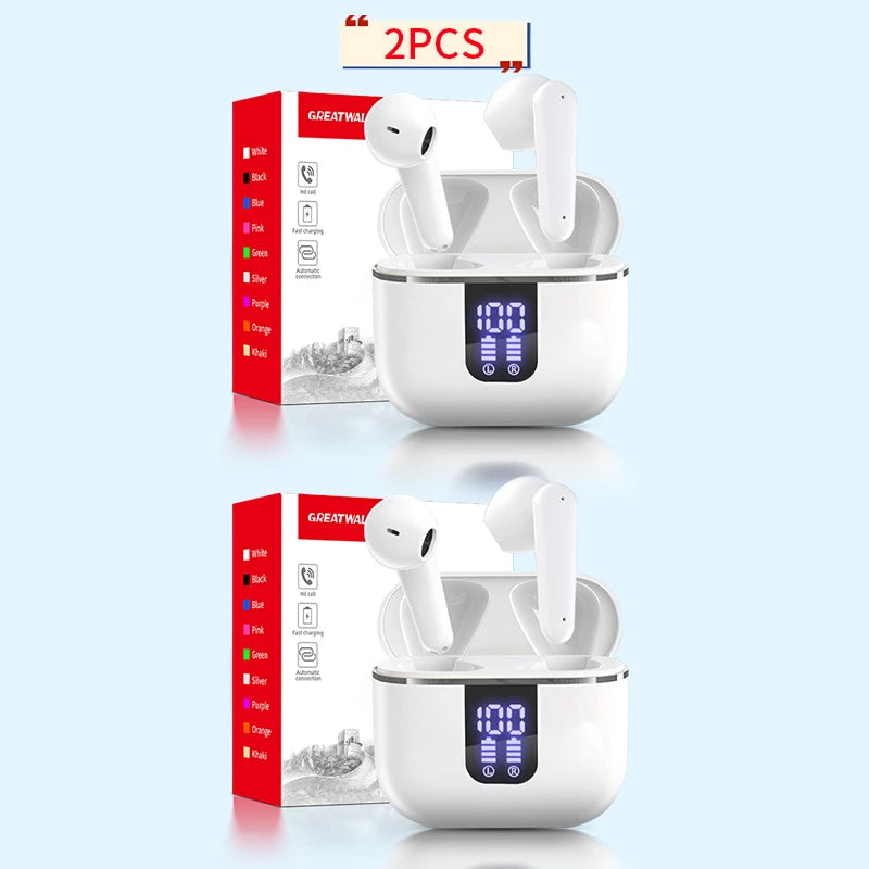 GREATWALL  New High-end Temperament Wireless Bluetooth 5.3 Headphones, Smart Digital Display, Wireless 5.3 HIFI High-fidelity