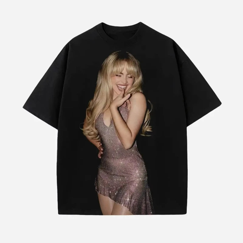 Sabrina Carpenter T-Shirt Unisex Retro 90s Sabrina 2025 Tour T-shirt Men Women T-Shirt Cotton Tee Short Sleeve Shirt Unisex Tops