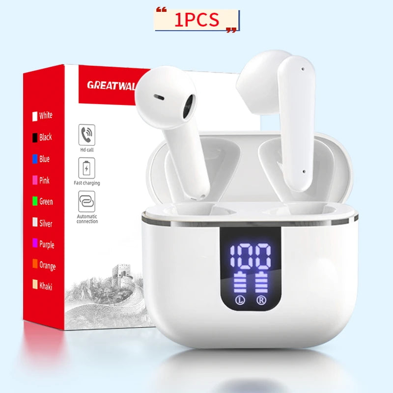 GREATWALL  New High-end Temperament Wireless Bluetooth 5.3 Headphones, Smart Digital Display, Wireless 5.3 HIFI High-fidelity